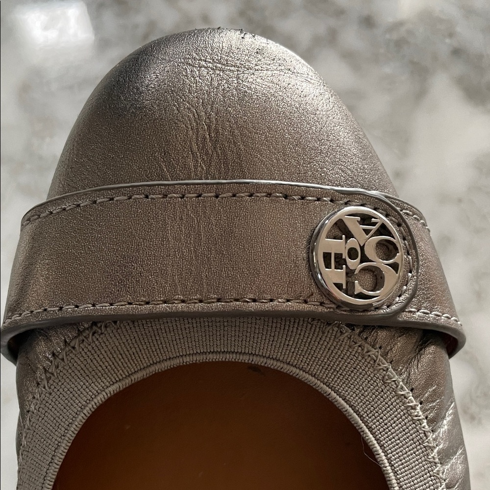 Coach Metallic Silver Women's Flats - Picture 3 of 5